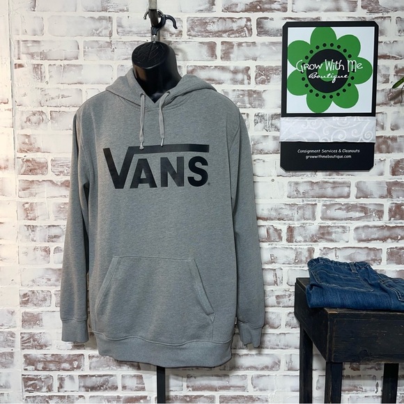 Vans Gray Sweatshirt Casual Streetwear medium - Picture 1 of 6
